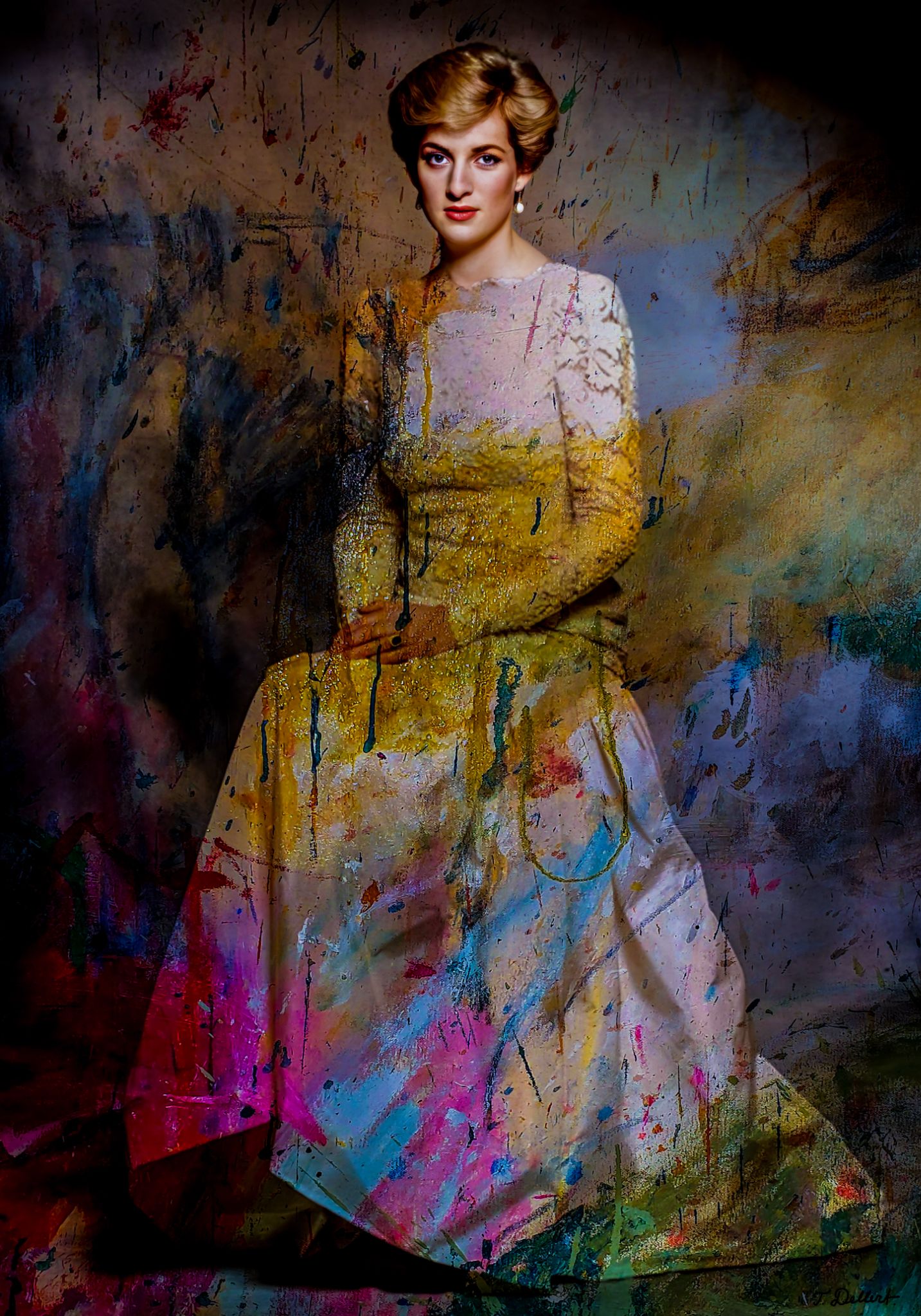 Princess Diana Portrait in color